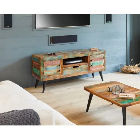 Miami Reclaimed Wood TV Cabinet Smithers TV Units &pound;917.00 Living Room Reclaimed Boat Wood product_features