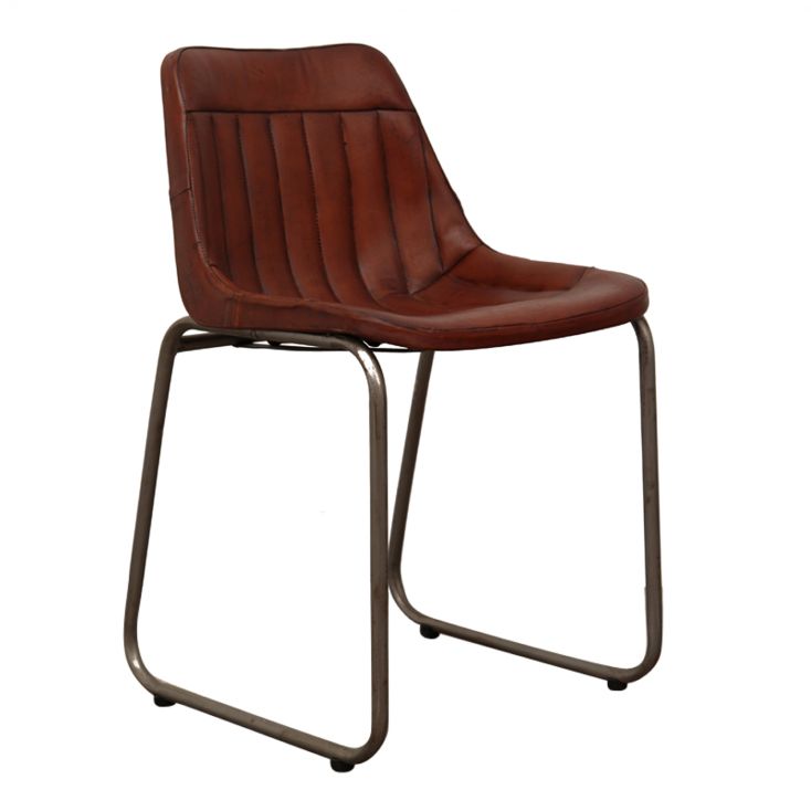 Industrial Leather Or Cowhide Dining Chair | Retro | Vintage
