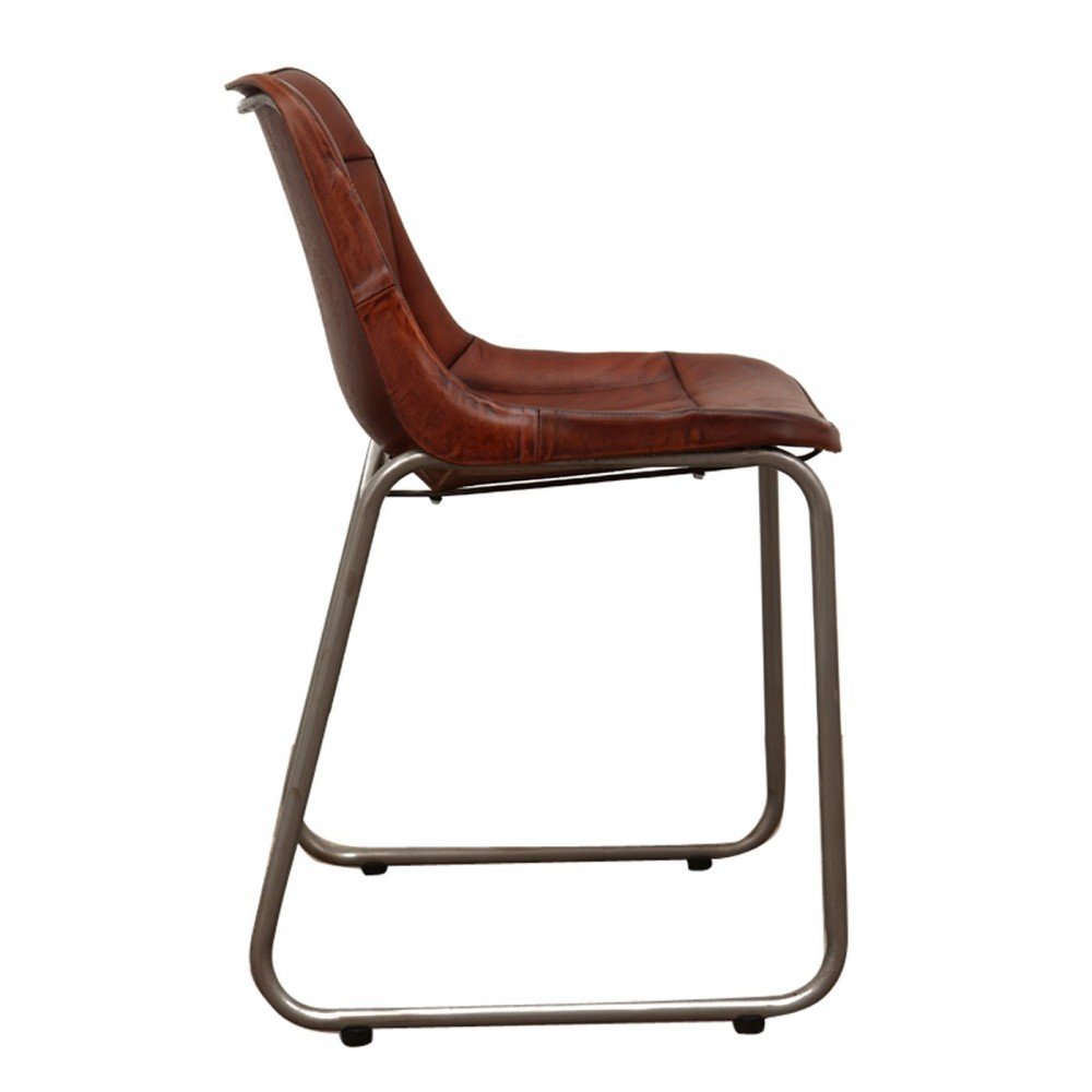 Leather Industrial Cowhide Dining Chair Smithers Archives £300.00 Dining Room Iron product_features