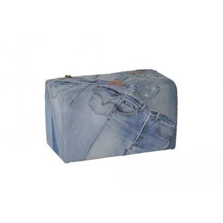 Denim Footstool Smithers Archives £192.00 Mango Wood product_features