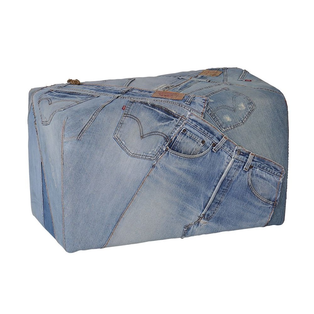 Denim Footstool Smithers Archives £192.00 Mango Wood product_features