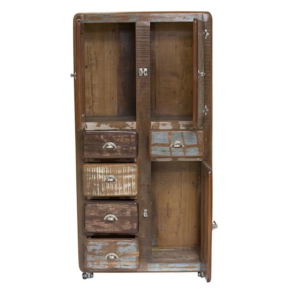 Fridge Boat Wood Tall Cabinet Smithers Cabinets & Sideboards £1,776.00 Kitchen Reclaimed Boat Wood product_features