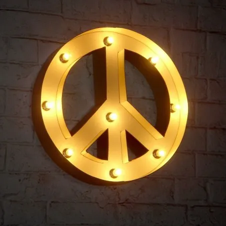 Peace Symbol Bulb Lamp Smithers Signs &pound;184.00 product_features