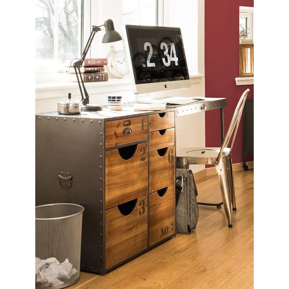 Industrial Office Desk Smithers Archives £905.00 Office Fir Wood product_features