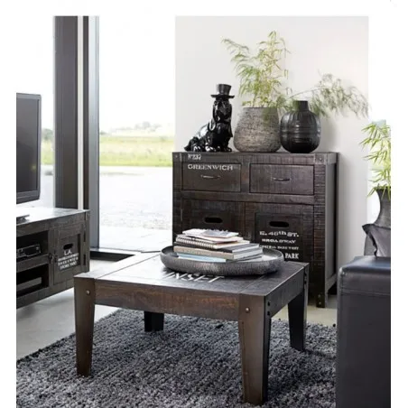 Bronx Industrial Coffee Table Smithers Vintage Furniture £685.00 Living Room Reclaimed Wood Recycled Steel product_features