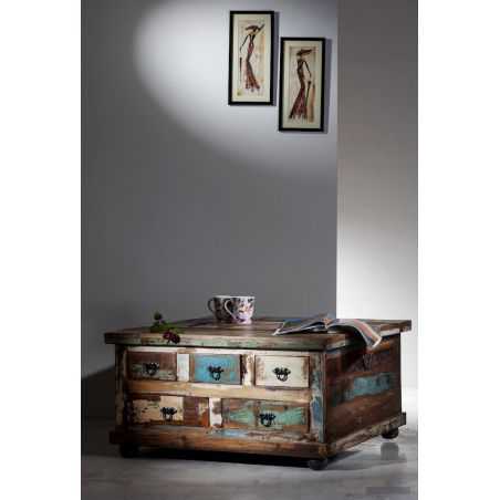 River Boat Reclaimed Wood Storage Coffee Table Recycled Furniture Smithers of Stamford £700.00 Store UK, US, EU, AE,BE,CA,DK,...