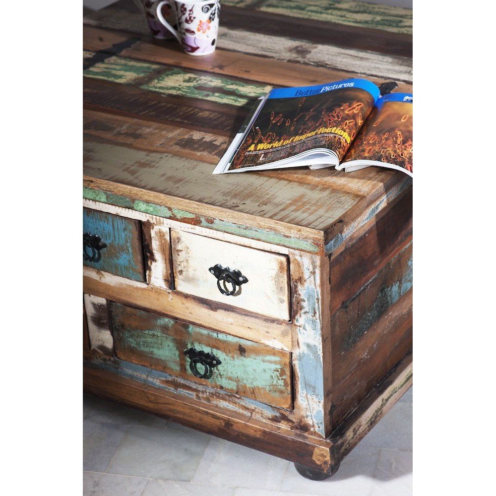 River Thames Apothecary Coffee Table with Storage Smithers Reclaimed Wood Furniture £690.00 Living Room Reclaimed Boat Wood p...
