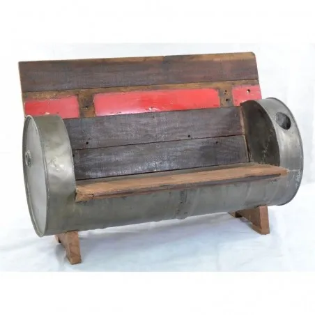 Oil Drum Reclaimed Garden Bench Smithers Oil Drum Furniture £1,192.00 Bar Reclaimed Boat Wood Oil Drum product_features