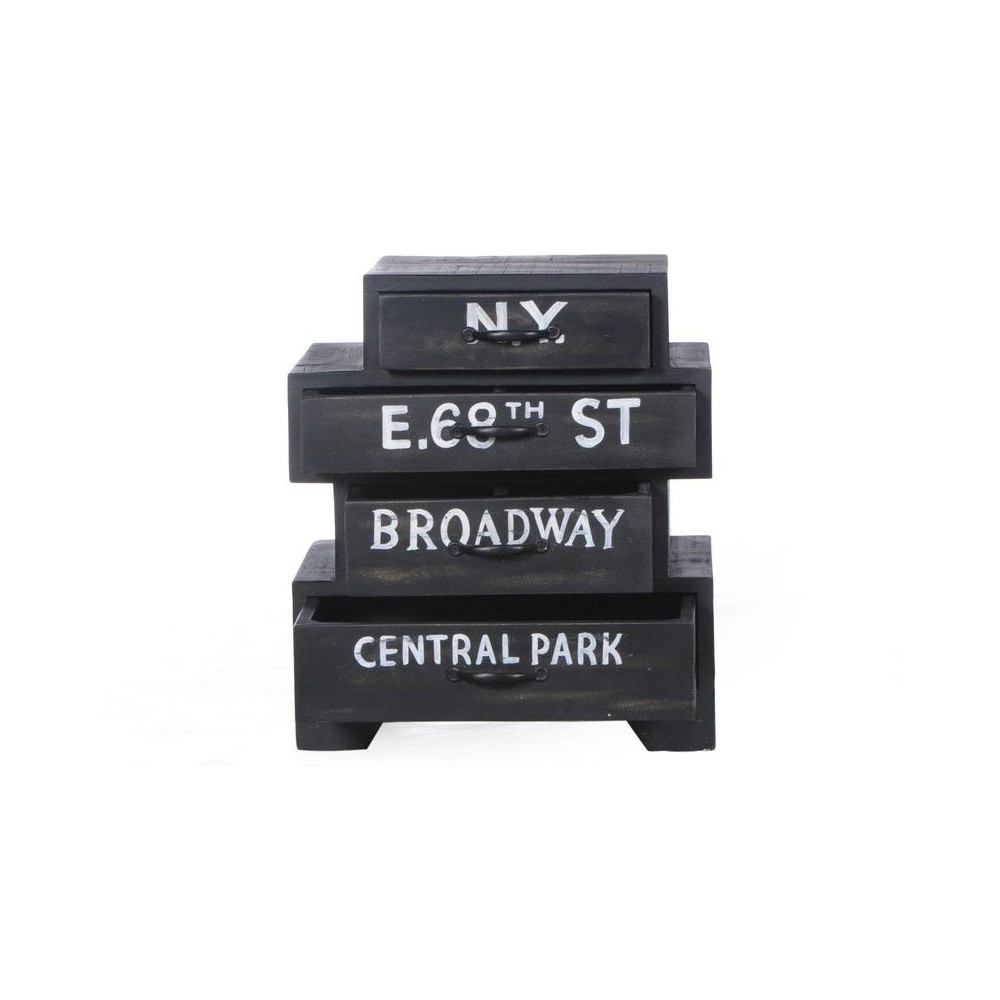 Bronx Stacked Chest Of Drawers Smithers Vintage Furniture £470.00 Bedroom Mango Wood Recycled Steel product_features