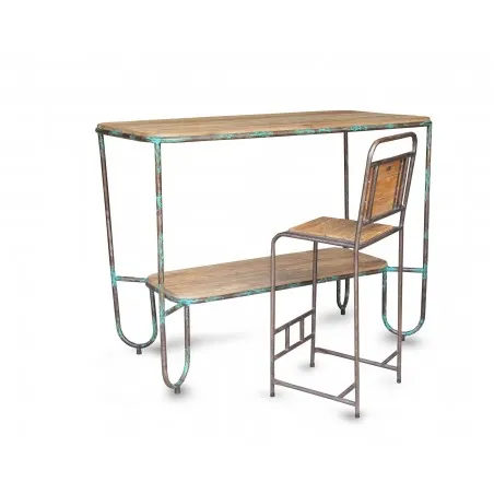 Science Lab Reclaimed Bar Table Archives £1,547.00 Teak Wood Recycled Steel product_features