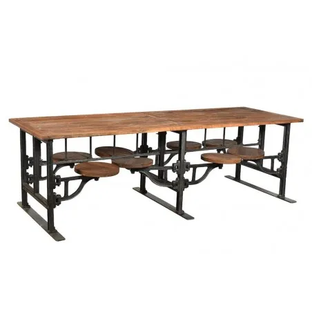 Industrial Reclaimed Wood Dining Table Smithers Archives £2,802.00 Dining Room Teak Wood Reclaimed Steel product_features