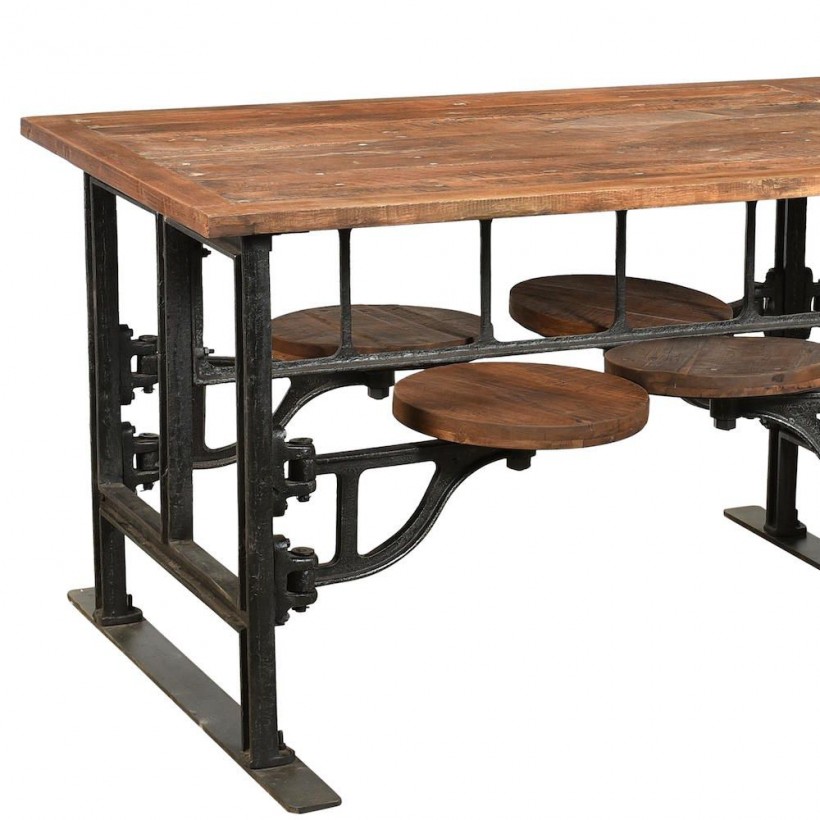 Industrial Reclaimed Wood Dining Table Uk Us Canada Photo Inspiration