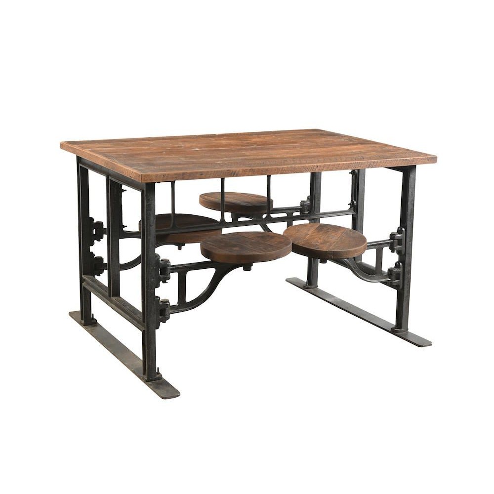 Industrial Reclaimed Wood Dining Table Smithers Archives £2,802.00 Dining Room Teak Wood Reclaimed Steel product_features
