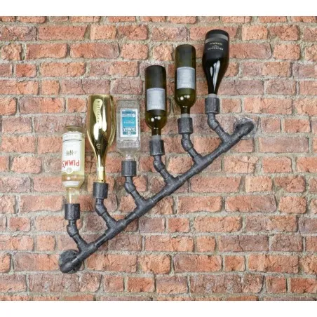 Industrial Pipe Wine Bottle Rack Smithers Industrial Furniture £86.00 Bar product_features