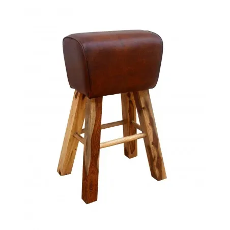 Leather Pommel Bar Stool Smithers Bar Stools £217.00 All Rooms Mango Wood product_features