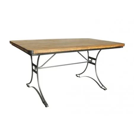 Helsing Industrial Dining Table Smithers Industrial Furniture £733.00 Dining Room Mango Wood Steel product_features