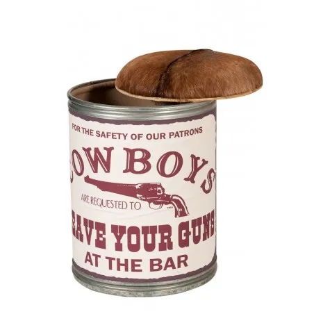 Cowboy Cowhide Stool Smithers Archives £230.00      product_features