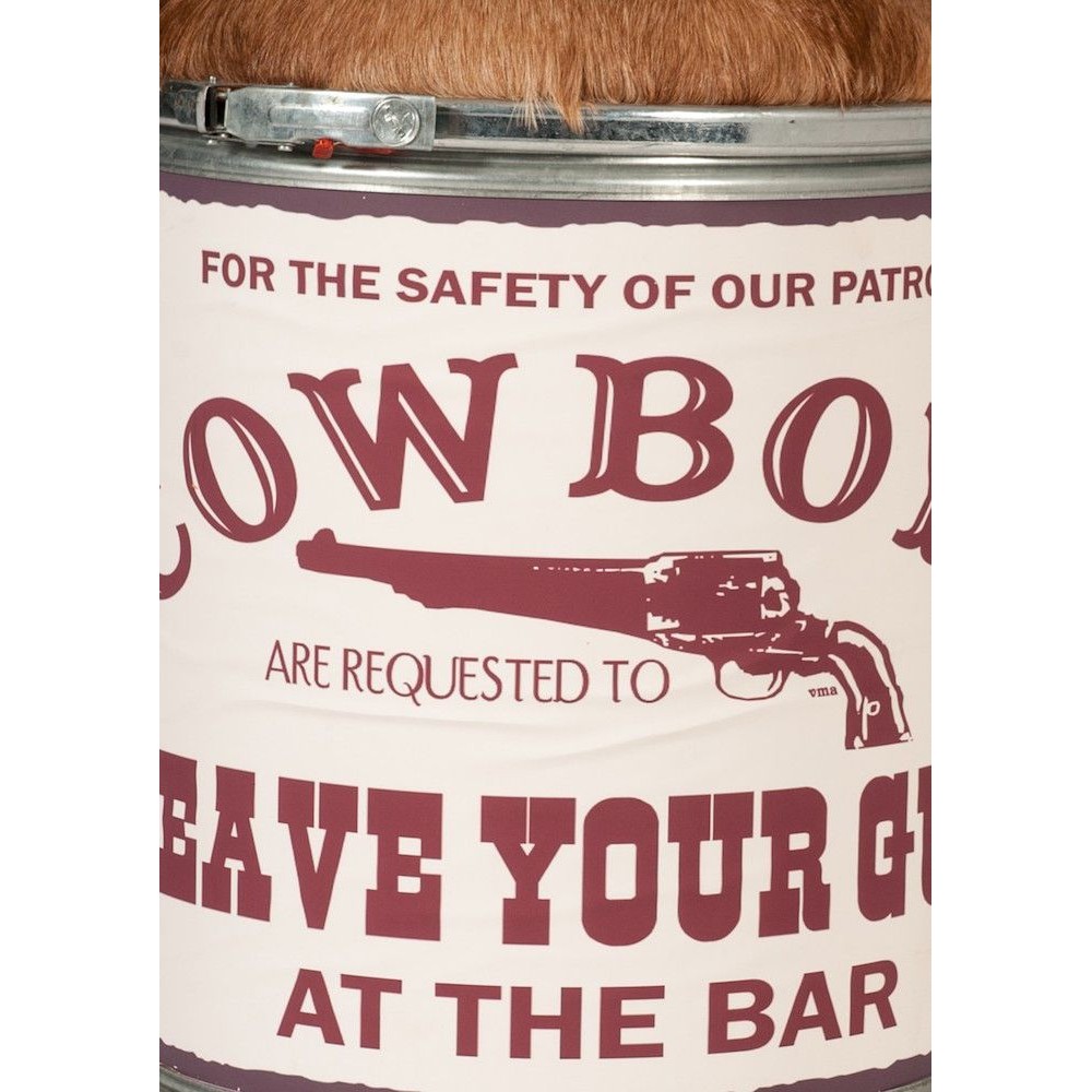 Cowboy Cowhide Stool Smithers Archives £230.00      product_features