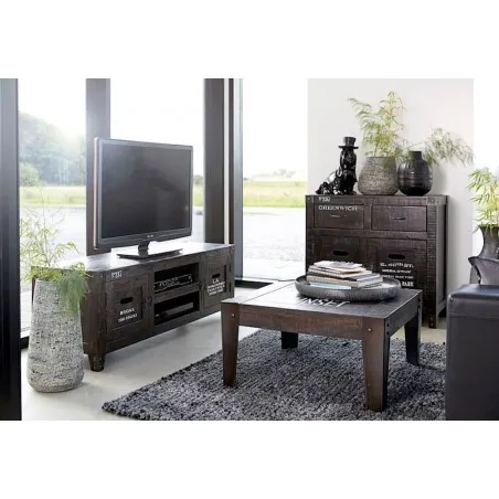 Bronx Industrial TV Unit Smithers Vintage Furniture &pound;1,227.00 Living Room Reclaimed Wood Recycled Steel product_features