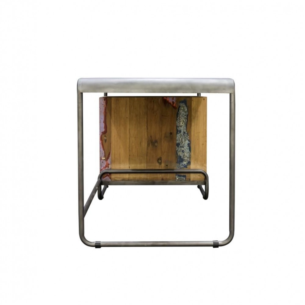 Reclaimed Wood Computer Desk Smithers Office £1,069.00 Office Reclaimed Boat Wood Recycled Steel product_features