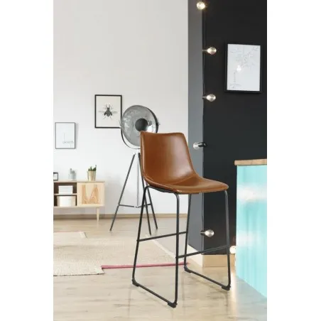 Faux Leather Bar Stool X2 Set Smithers Industrial Furniture &pound;362.00 All Rooms Steel product_features