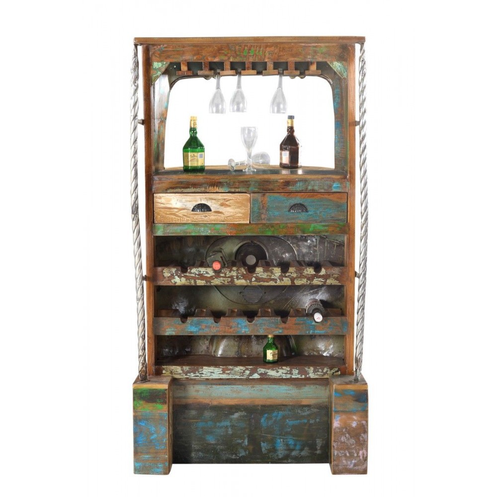 Tuk Tuk Home Bar Smithers Reclaimed Wood Furniture £2,400.00 Bar Reclaimed Boat Wood Recycled Steel product_features