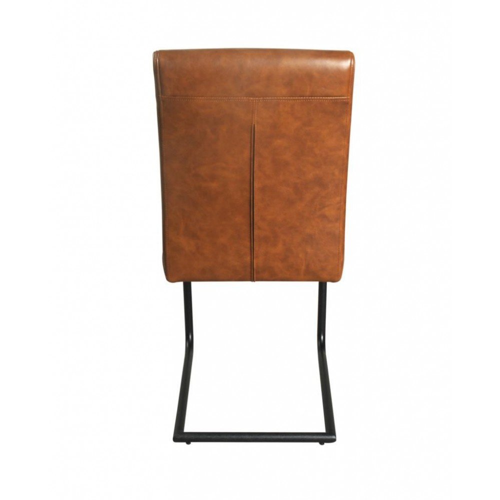 Tan Leather Dining Chairs X 4 Industrial Furniture £688.00