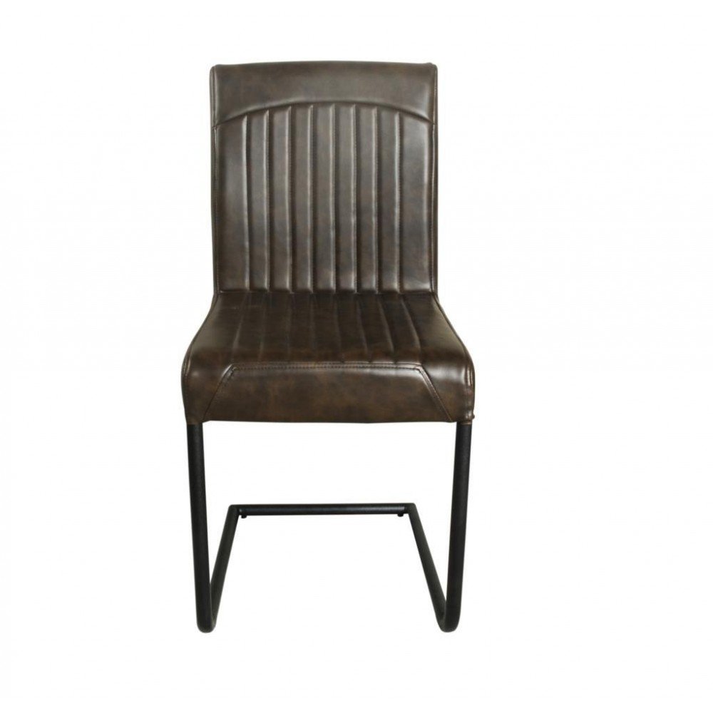 Tan Leather Dining Chairs X 4 Industrial Furniture £688.00