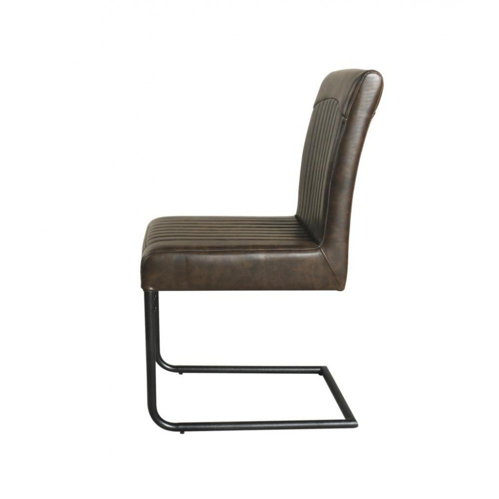 Tan Leather Dining Chairs X 4 Industrial Furniture £688.00