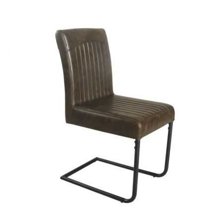Brown Tan Leather Dining Chair, Tan Leather And Metal Dining Chairs