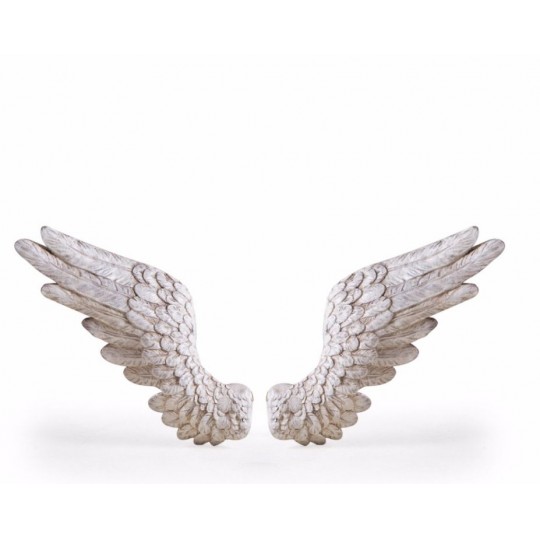 Silver Wall Hanging Angel Wings
