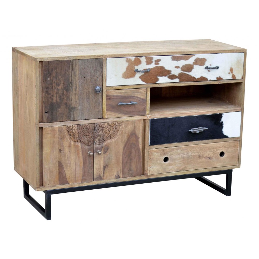 Reclaimed Wood Asymmetric Chest Smithers Cabinets & Sideboards £757.67 Living Room Reclaimed Wood Steel product_features