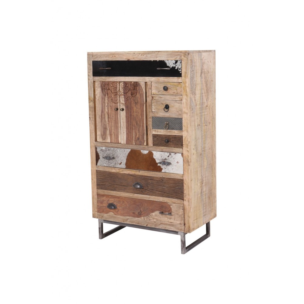 Reclaimed Wood Asymmetric Chest Smithers Cabinets & Sideboards £757.67 Living Room Reclaimed Wood Steel product_features