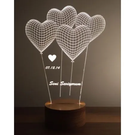 Personalised 3D Lamp &ndash; Baby Name or Logo Gift for New Arrivals, Nurseries Gifts &pound;189.00 product_features