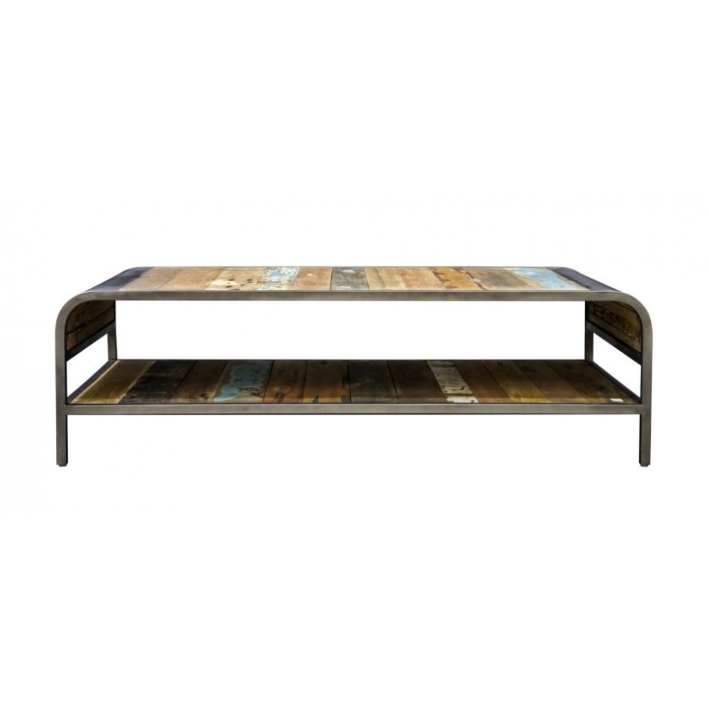 Industrial Reclaimed Coffee Table Smithers Reclaimed Wood Furniture £687.00 Living Room Reclaimed Boat Wood Recycled Steel pr...