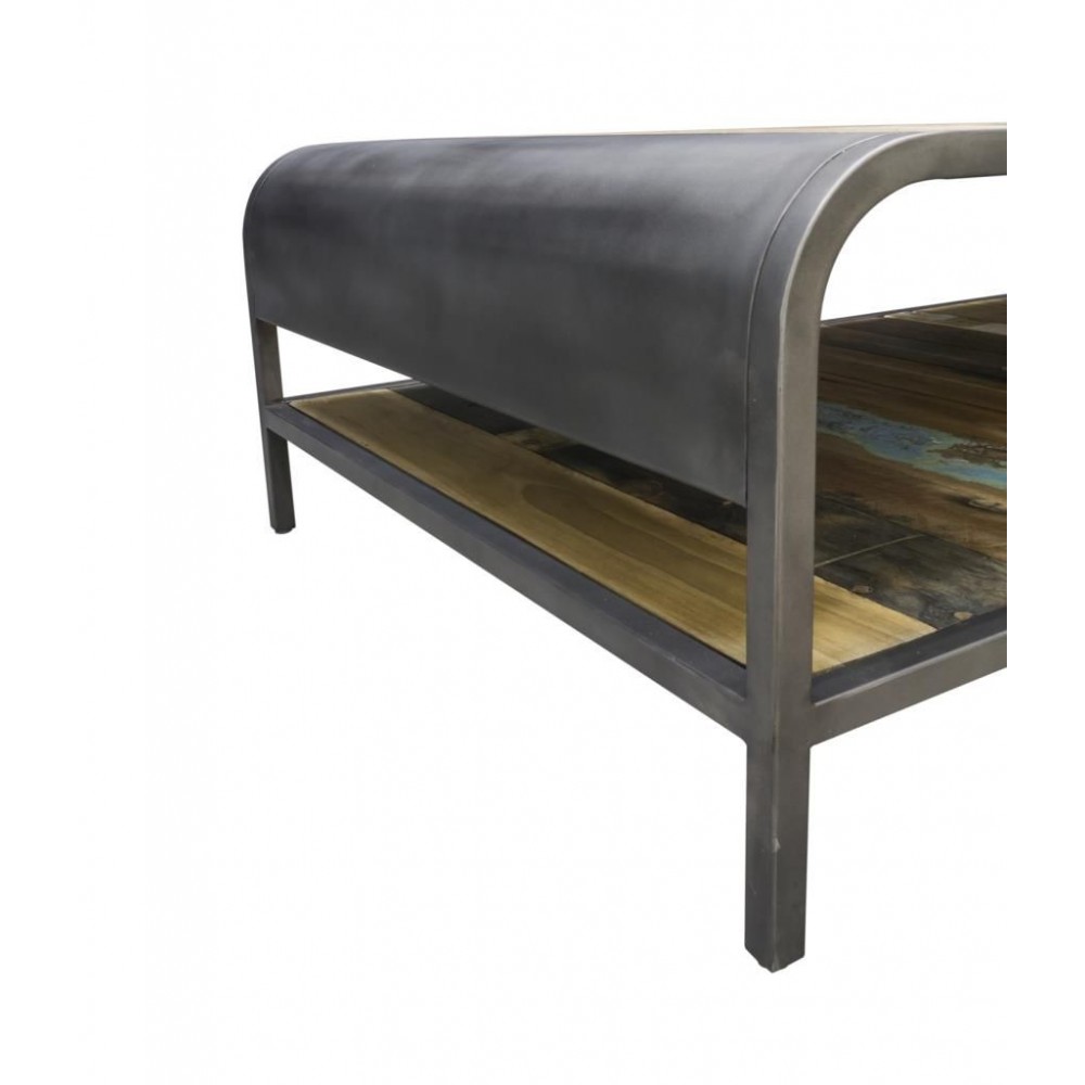 Industrial Reclaimed Coffee Table Smithers Reclaimed Wood Furniture £687.00 Living Room Reclaimed Boat Wood Recycled Steel pr...