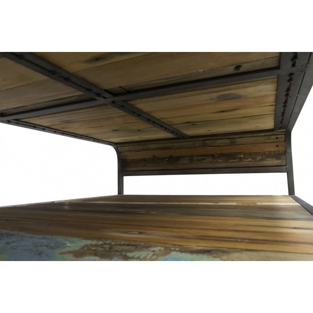 Industrial Reclaimed Coffee Table Smithers Reclaimed Wood Furniture £687.00 Living Room Reclaimed Boat Wood Recycled Steel pr...