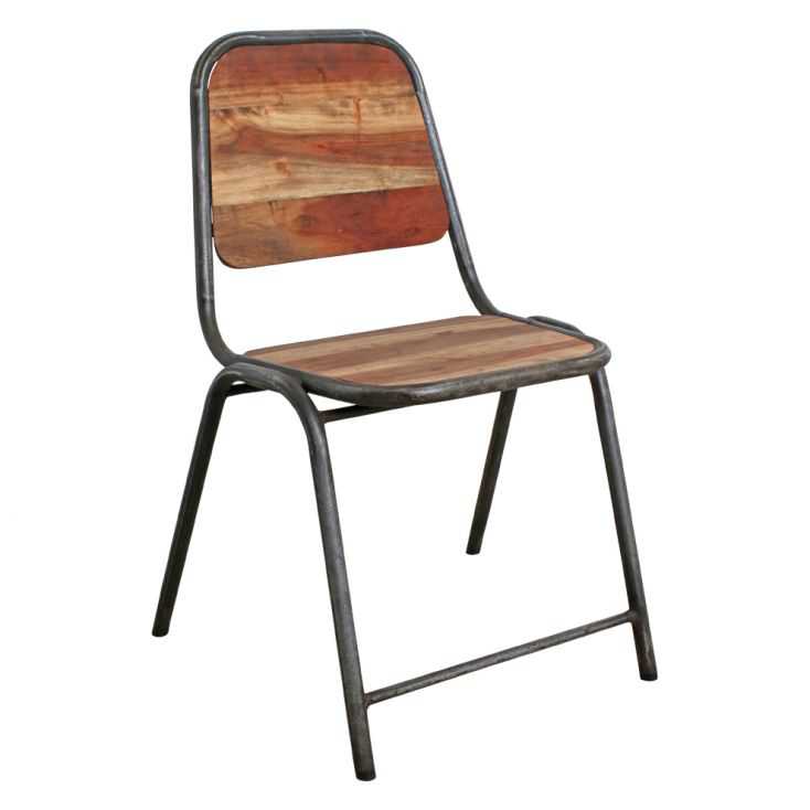Loft Industrial Bistro Dining Chair Reclaimed Wood Furniture Smithers of Stamford £175.00 Store UK, US, EU, AE,BE,CA,DK,FR,DE...