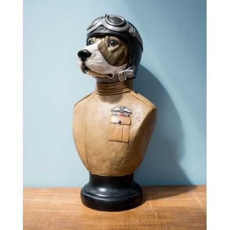 Captain Maverick Dog Head Bust Retro Ornaments Smithers of Stamford £130.00 Store UK, US, EU, AE,BE,CA,DK,FR,DE,IE,IT,MT,NL,N...