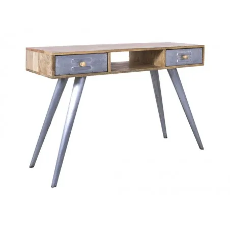 Village Aviator Desk Smithers Archives £613.00 All Rooms Mango Wood Iron tin product_features