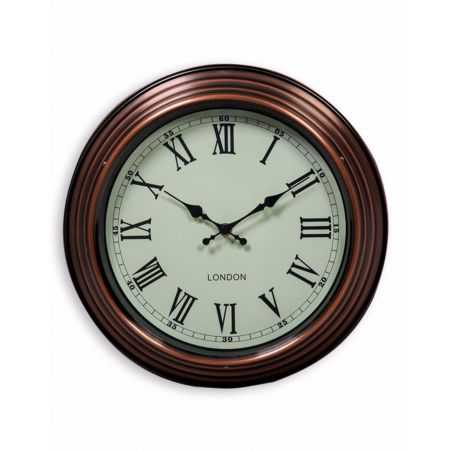 Copper Wall Clock Smithers Archives Smithers of Stamford £118.75 Store UK, US, EU, AE,BE,CA,DK,FR,DE,IE,IT,MT,NL,NO,ES,SE