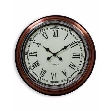 Copper Wall Clock Smithers Archives Smithers of Stamford £118.75 Store UK, US, EU, AE,BE,CA,DK,FR,DE,IE,IT,MT,NL,NO,ES,SE