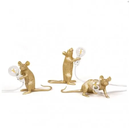 Gold Mouse Lamp &ndash; Luxury Whimsical Gift for Her, Perfect for Desks, Shelves, or Bedrooms Seletti Seletti &pound;85.00 product_...