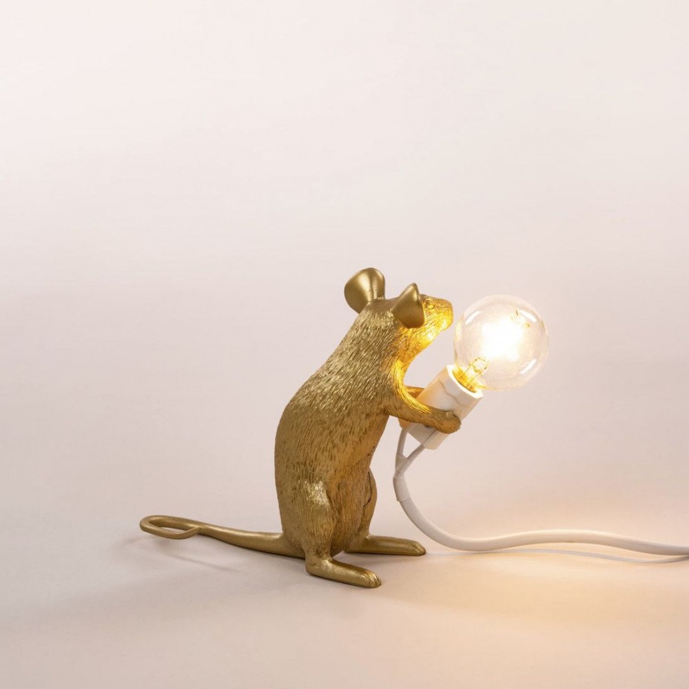 Gold Mouse Lamp – Luxury Whimsical Gift for Her, Perfect for Desks, Shelves, or Bedrooms Seletti Seletti £85.00      product_...