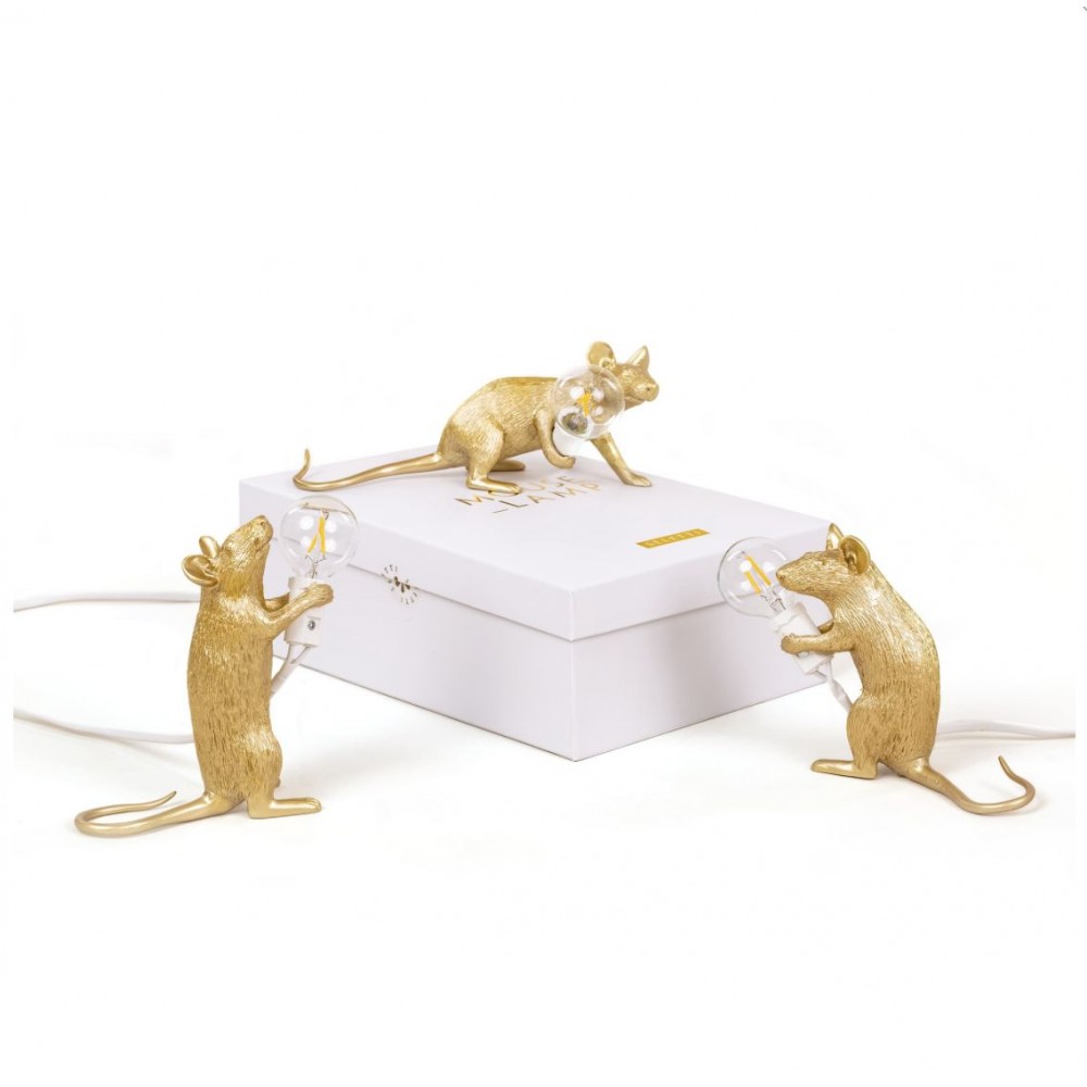 Gold Mouse Lamp – Luxury Whimsical Gift for Her, Perfect for Desks, Shelves, or Bedrooms Seletti Seletti £85.00      product_...