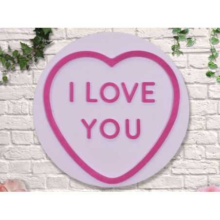 Love Heart Sweets Wall Art Smithers of Stamford £34.00 Store UK, US, EU, AE,BE,CA,DK,FR,DE,IE,IT,MT,NL,NO,ES,SE