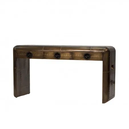 Spitfire Brass Console Table Smithers Aviator £1,204.00 Office Fir Wood Aluminium product_features