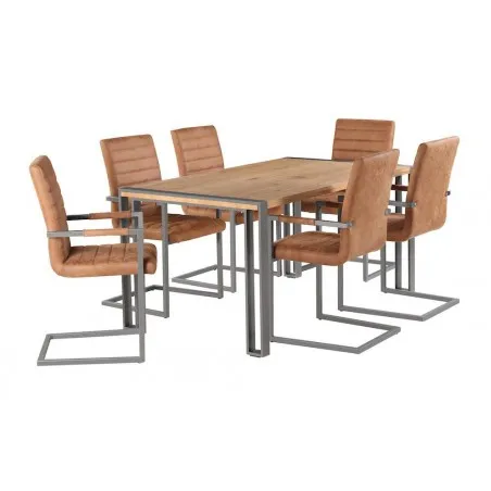 Vintage Helsing Dining Table & Chairs Smithers Archives £1,425.00 Dining Room Oak Veneer Steel product_features