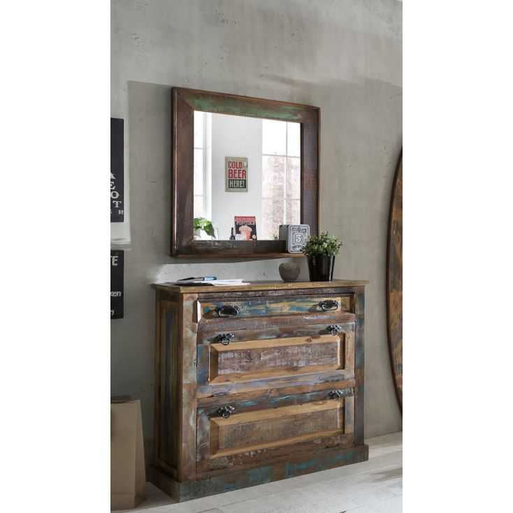 River Thames Reclaimed Wood Mirror Recycled Wood Furniture Smithers of Stamford £425.00 Store UK, US, EU, AE,BE,CA,DK,FR,DE,I...