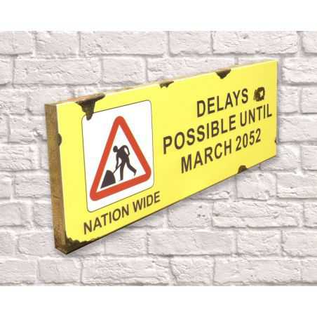 Road Works Sign Wall Art Smithers of Stamford £35.00 Store UK, US, EU, AE,BE,CA,DK,FR,DE,IE,IT,MT,NL,NO,ES,SE